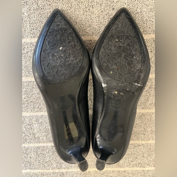Karl Lagerfeld Black Leather Pump - Picture 7 of 9